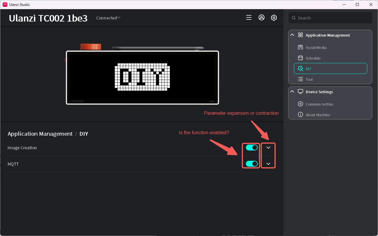 DIY app controls