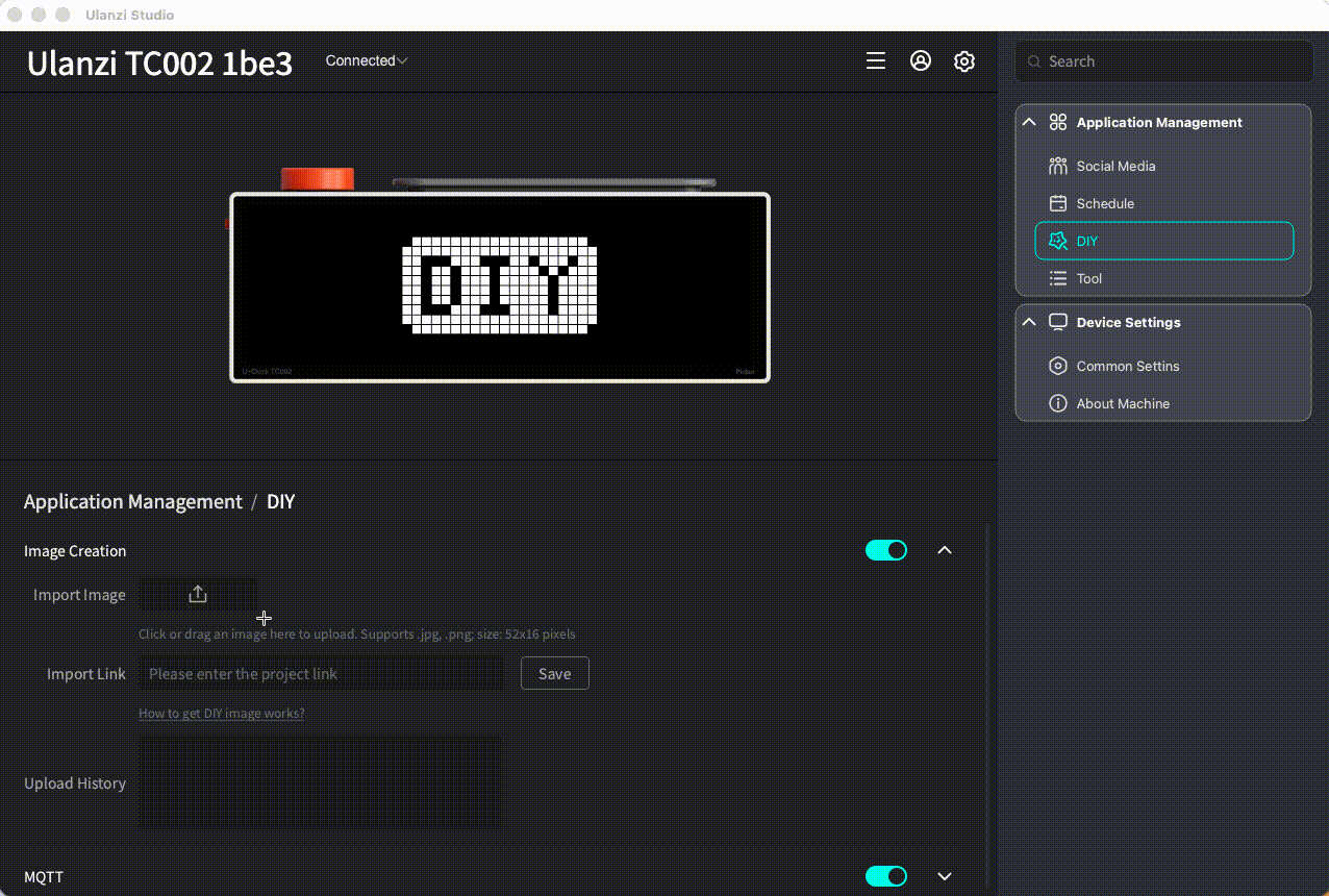 Click to import an image