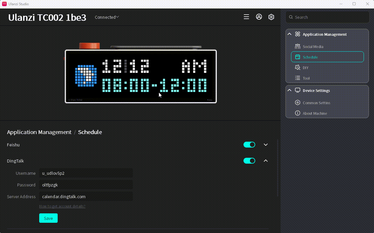Validate DingTalk settings